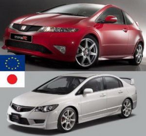 Honda Civic Type R (version europea y version japonesa)